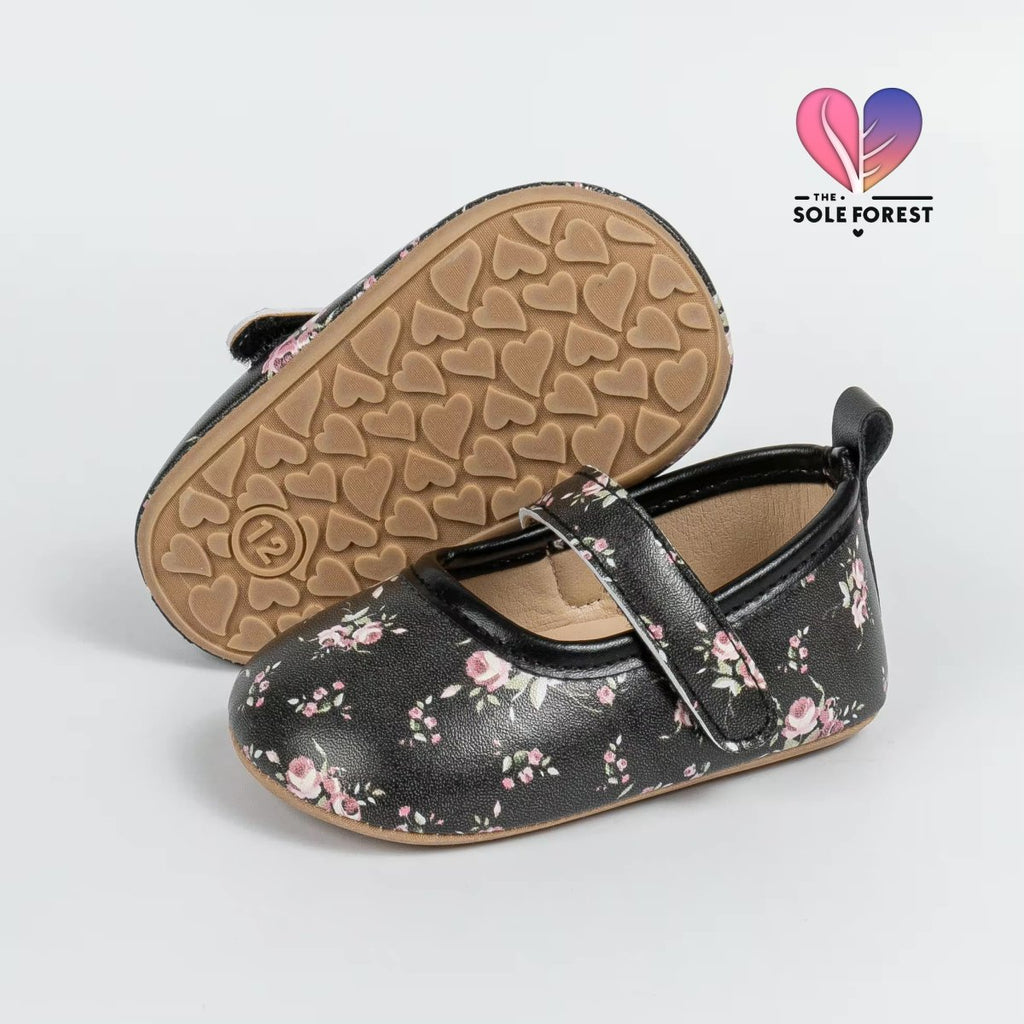 Beloved Blossom Slippers - Black - The Sole Forest