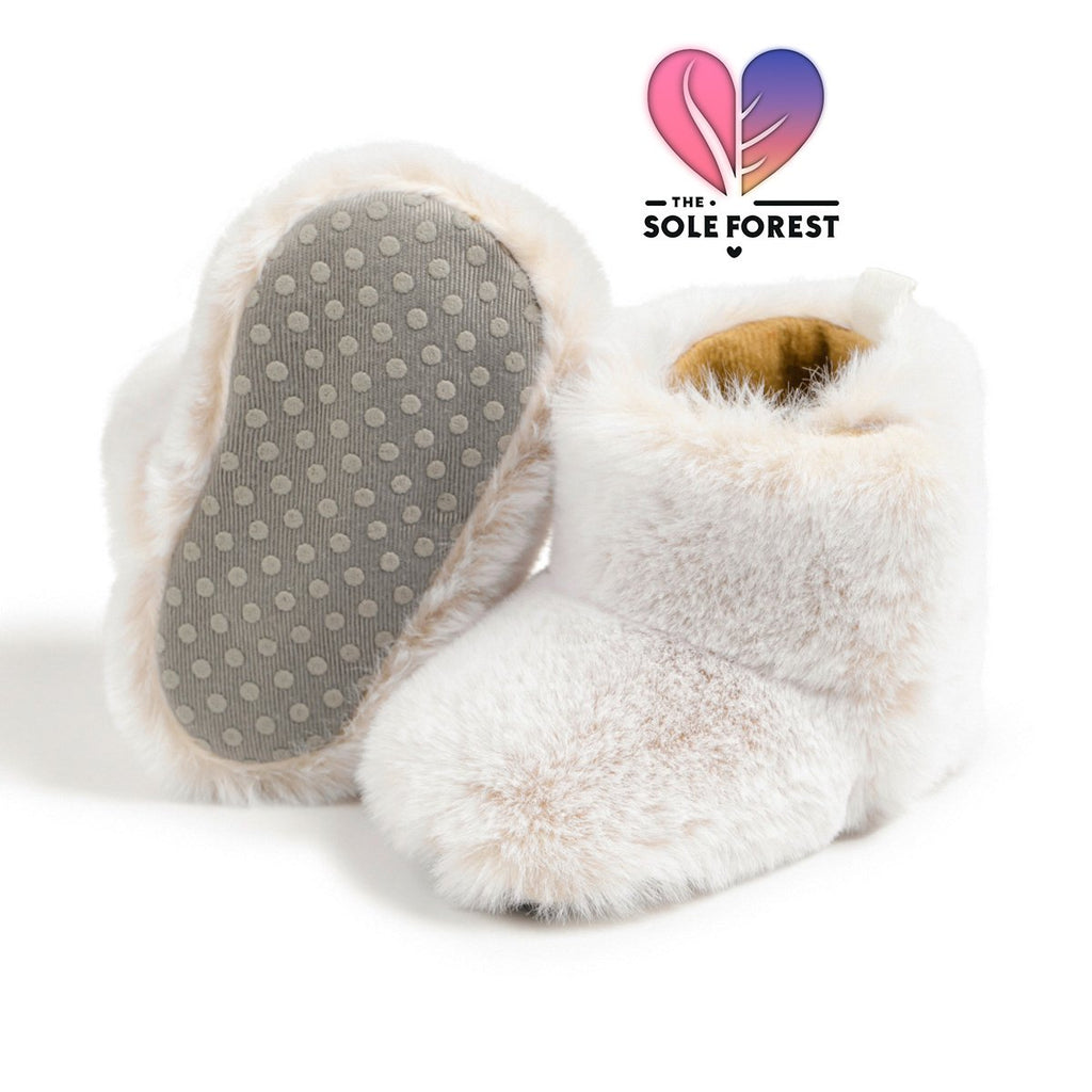 Frosty Fur Booties Snowball - The Sole Forest