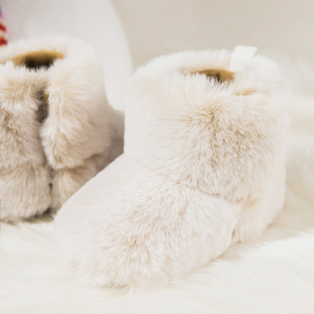 Frosty Fur Booties Snowball - The Sole Forest